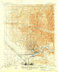 Bakersfield California Historical topographic map, 1:62500 scale, 15 X 15 Minute, Year 1906