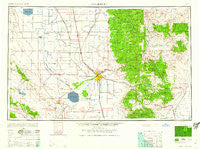 Bakersfield California Historical topographic map, 1:250000 scale, 1 X 2 Degree, Year 1960