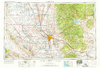 Bakersfield California Historical topographic map, 1:250000 scale, 1 X 2 Degree, Year 1962