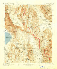 Ballarat California Historical topographic map, 1:250000 scale, 1 X 1 Degree, Year 1913