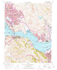 Benicia California Historical topographic map, 1:24000 scale, 7.5 X 7.5 Minute, Year 1959