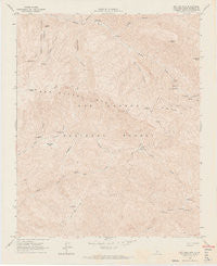 Big Pine Mtn California Historical topographic map, 1:24000 scale, 7.5 X 7.5 Minute, Year 1964
