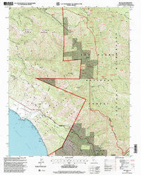 Big Sur California Historical topographic map, 1:24000 scale, 7.5 X 7.5 Minute, Year 1995