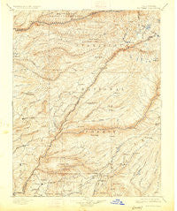 Big Trees California Historical topographic map, 1:125000 scale, 30 X 30 Minute, Year 1901