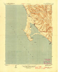 Bodega Head California Historical topographic map, 1:31680 scale, 7.5 X 7.5 Minute, Year 1944