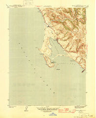 Bodega Head California Historical topographic map, 1:31680 scale, 7.5 X 7.5 Minute, Year 1944