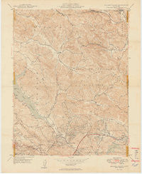 Briones Valley California Historical topographic map, 1:24000 scale, 7.5 X 7.5 Minute, Year 1949