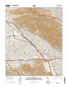 Burbank California Current topographic map, 1:24000 scale, 7.5 X 7.5 Minute, Year 2015