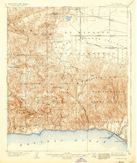 Calabasas California Historical topographic map, 1:62500 scale, 15 X 15 Minute, Year 1903