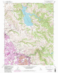 Calaveras Reservoir California Historical topographic map, 1:24000 scale, 7.5 X 7.5 Minute, Year 1961