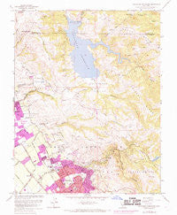 Calaveras Reservoir California Historical topographic map, 1:24000 scale, 7.5 X 7.5 Minute, Year 1961