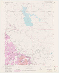 Calaveras Reservoir California Historical topographic map, 1:24000 scale, 7.5 X 7.5 Minute, Year 1961