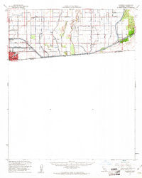 Calexico California Historical topographic map, 1:62500 scale, 15 X 15 Minute, Year 1957