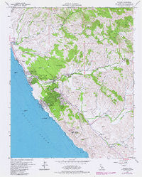 Cambria California Historical topographic map, 1:24000 scale, 7.5 X 7.5 Minute, Year 1959
