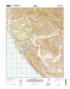 Cambria California Current topographic map, 1:24000 scale, 7.5 X 7.5 Minute, Year 2015