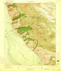Cape San Martin California Historical topographic map, 1:62500 scale, 15 X 15 Minute, Year 1921