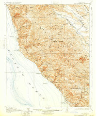 Cape San Martin California Historical topographic map, 1:62500 scale, 15 X 15 Minute, Year 1921