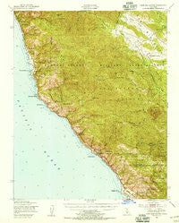Cape San Martin California Historical topographic map, 1:62500 scale, 15 X 15 Minute, Year 1948