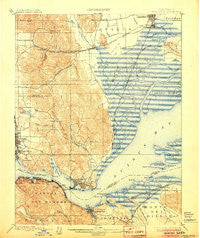 Carquinez California Historical topographic map, 1:62500 scale, 15 X 15 Minute, Year 1901