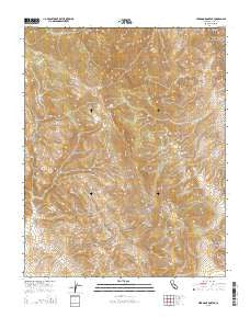 Cerro Gordo Peak California Current topographic map, 1:24000 scale, 7.5 X 7.5 Minute, Year 2015