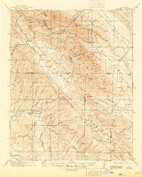 Cholame California Historical topographic map, 1:125000 scale, 30 X 30 Minute, Year 1917