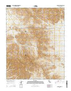 Clark Mountain California Current topographic map, 1:24000 scale, 7.5 X 7.5 Minute, Year 2015
