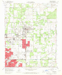 Clovis California Historical topographic map, 1:24000 scale, 7.5 X 7.5 Minute, Year 1964