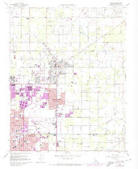 Clovis California Historical topographic map, 1:24000 scale, 7.5 X 7.5 Minute, Year 1964