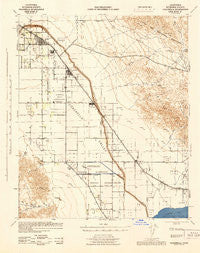Coachella California Historical topographic map, 1:62500 scale, 15 X 15 Minute, Year 1943