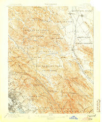 Concord California Historical topographic map, 1:62500 scale, 15 X 15 Minute, Year 1897
