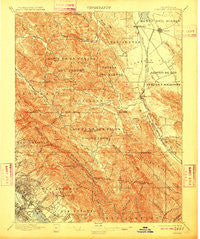 Concord California Historical topographic map, 1:62500 scale, 15 X 15 Minute, Year 1897