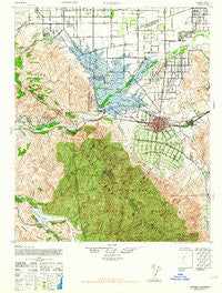 Corona California Historical topographic map, 1:62500 scale, 15 X 15 Minute, Year 1942