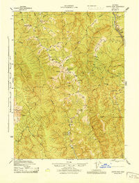 Coyote Peak California Historical topographic map, 1:62500 scale, 15 X 15 Minute, Year 1945