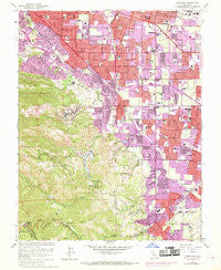 Cupertino California Historical topographic map, 1:24000 scale, 7.5 X 7.5 Minute, Year 1961