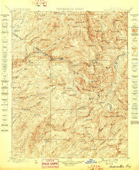 Dardanelles California Historical topographic map, 1:125000 scale, 30 X 30 Minute, Year 1898