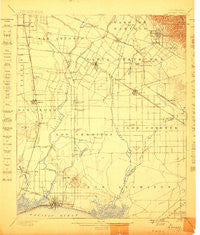 Downey California Historical topographic map, 1:62500 scale, 15 X 15 Minute, Year 1899