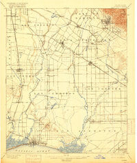 Downey California Historical topographic map, 1:62500 scale, 15 X 15 Minute, Year 1902