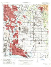 Downey California Historical topographic map, 1:62500 scale, 15 X 15 Minute, Year 1943