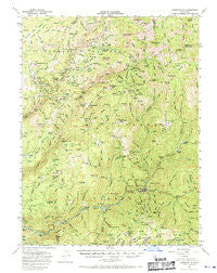 Downieville California Historical topographic map, 1:62500 scale, 15 X 15 Minute, Year 1951