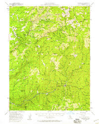 Downieville California Historical topographic map, 1:62500 scale, 15 X 15 Minute, Year 1951