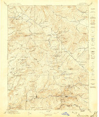 Downieville California Historical topographic map, 1:125000 scale, 30 X 30 Minute, Year 1897