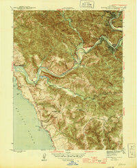 Duncans Mills California Historical topographic map, 1:31680 scale, 7.5 X 7.5 Minute, Year 1945