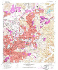 El Cajon California Historical topographic map, 1:24000 scale, 7.5 X 7.5 Minute, Year 1967