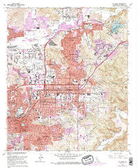 El Cajon California Historical topographic map, 1:24000 scale, 7.5 X 7.5 Minute, Year 1967
