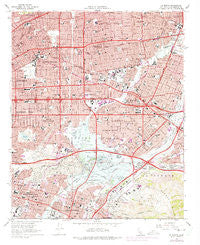 El Monte California Historical topographic map, 1:24000 scale, 7.5 X 7.5 Minute, Year 1966