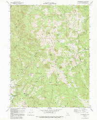 Ettersburg California Historical topographic map, 1:24000 scale, 7.5 X 7.5 Minute, Year 1969