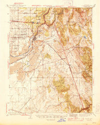 Folsom California Historical topographic map, 1:62500 scale, 15 X 15 Minute, Year 1944