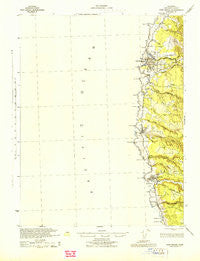 Fort Bragg California Historical topographic map, 1:62500 scale, 15 X 15 Minute, Year 1943