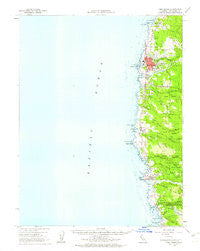 Fort Bragg California Historical topographic map, 1:62500 scale, 15 X 15 Minute, Year 1960