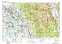 Fresno California Historical topographic map, 1:250000 scale, 1 X 2 Degree, Year 1962